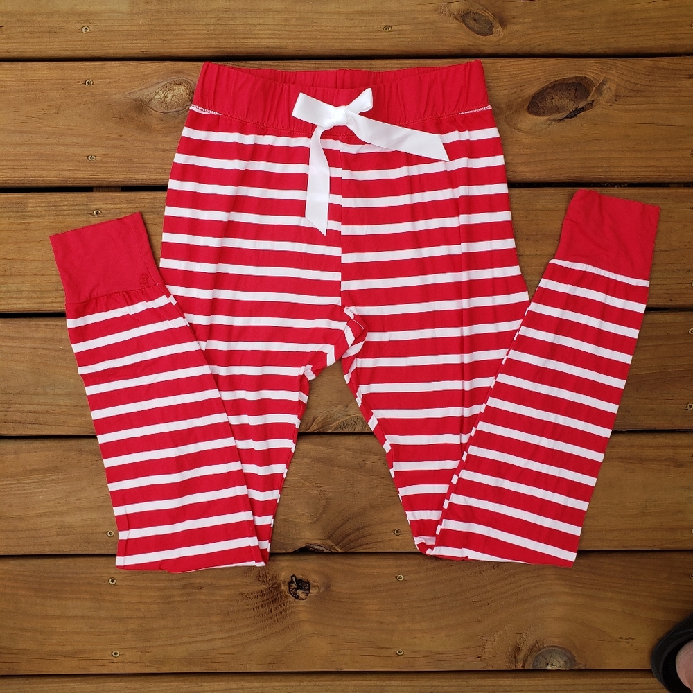 JORDANN PAJAMA PANTS RED & WHITE M/L BUTTERY SOFT